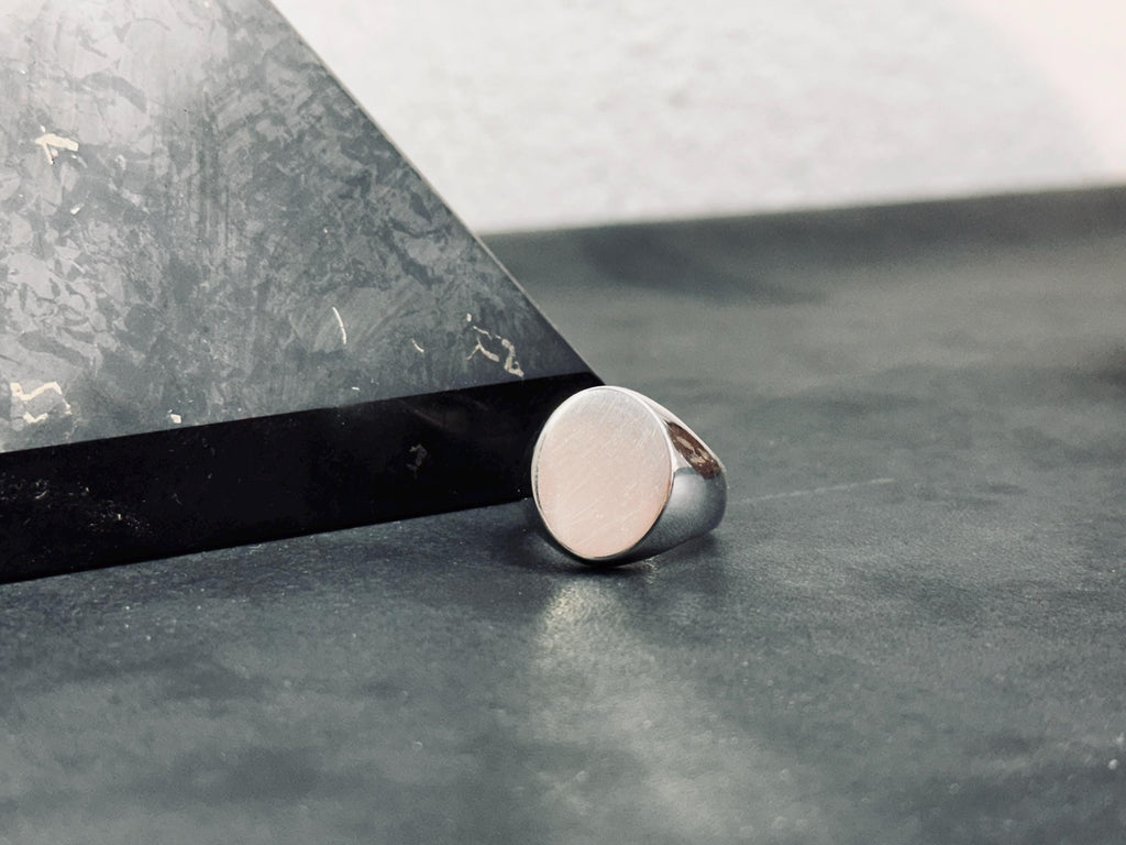 Sterling Silver Round Ring: Classic Handmade Unisex Design