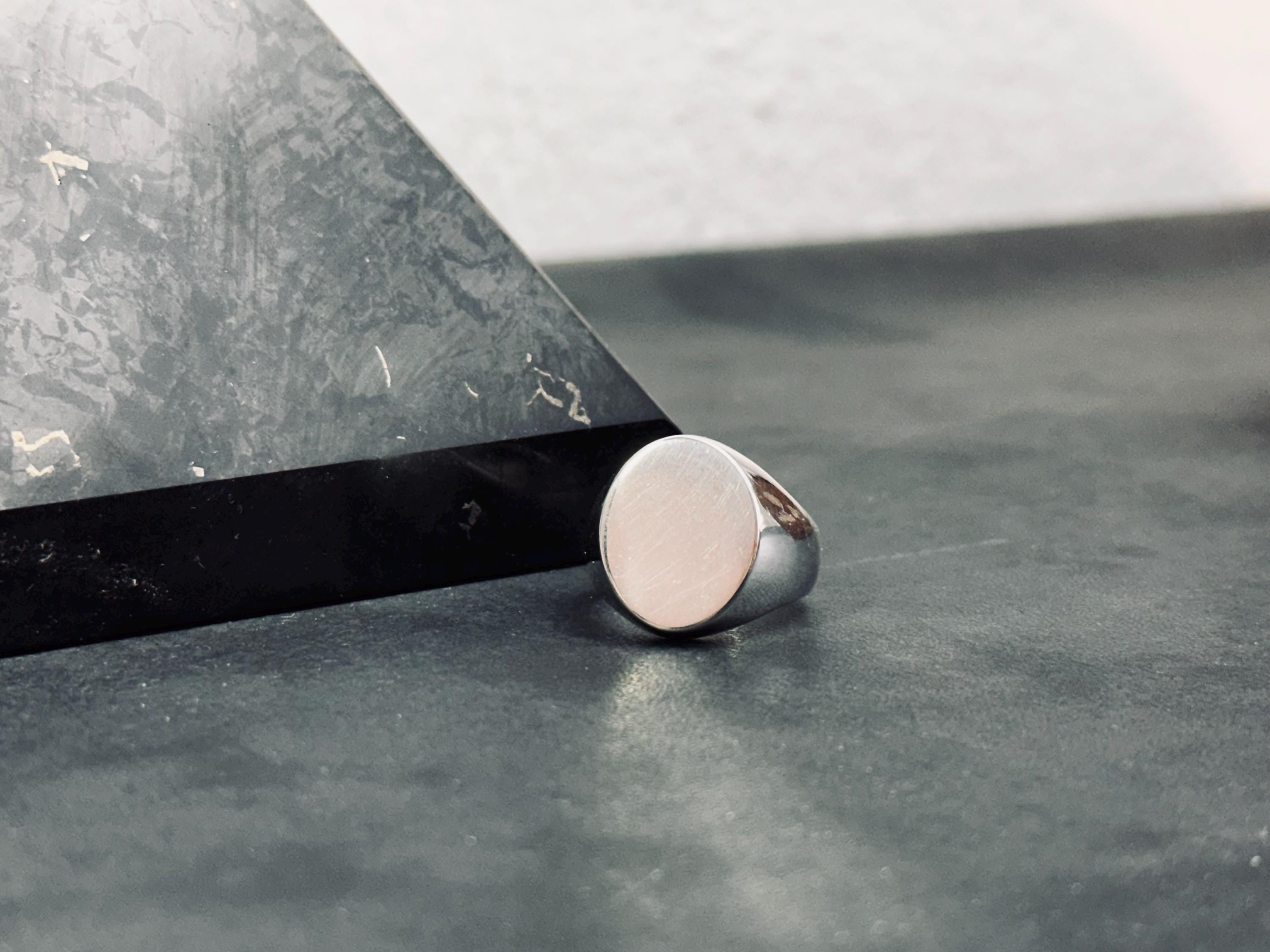 Sterling Silver Round Ring: Classic Handmade Unisex Design
