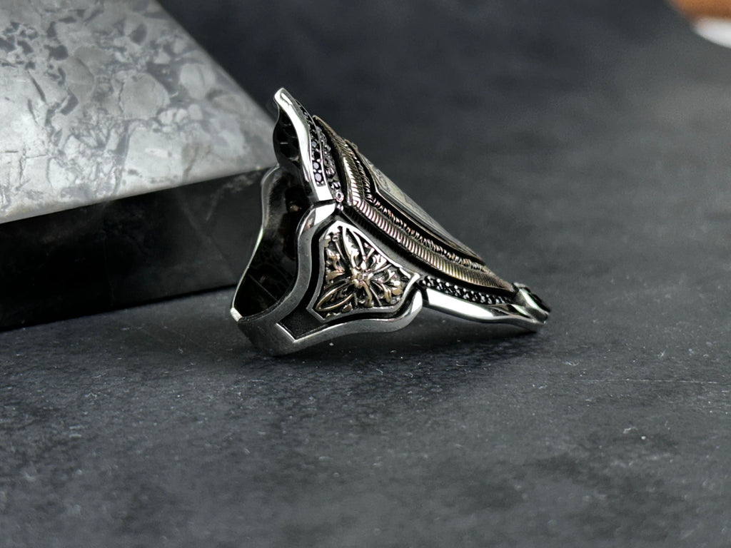 Seal of Solomon Ring: Sterling Silver Zihgir - Handmade Statement