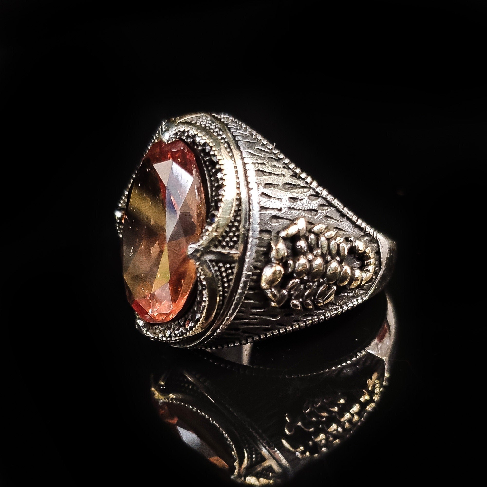 Sultanite Scorpio Ring, Sterling Silver (Color Change Gemstone)