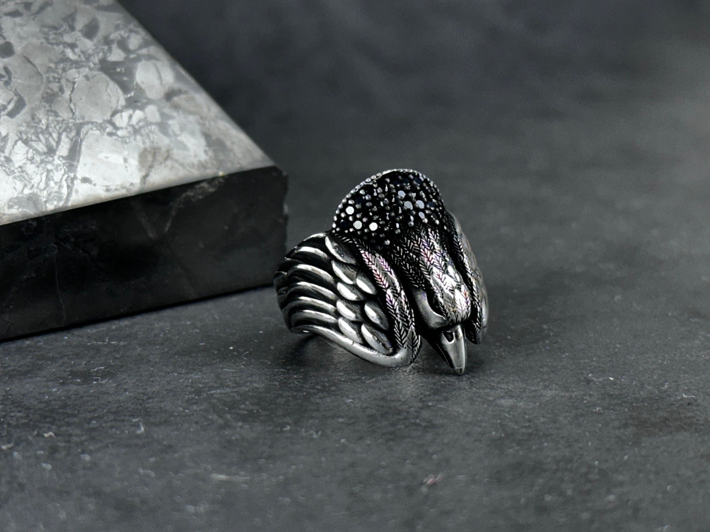 Eagle Ring: Sterling Silver Handmade - Bold Men's Statement