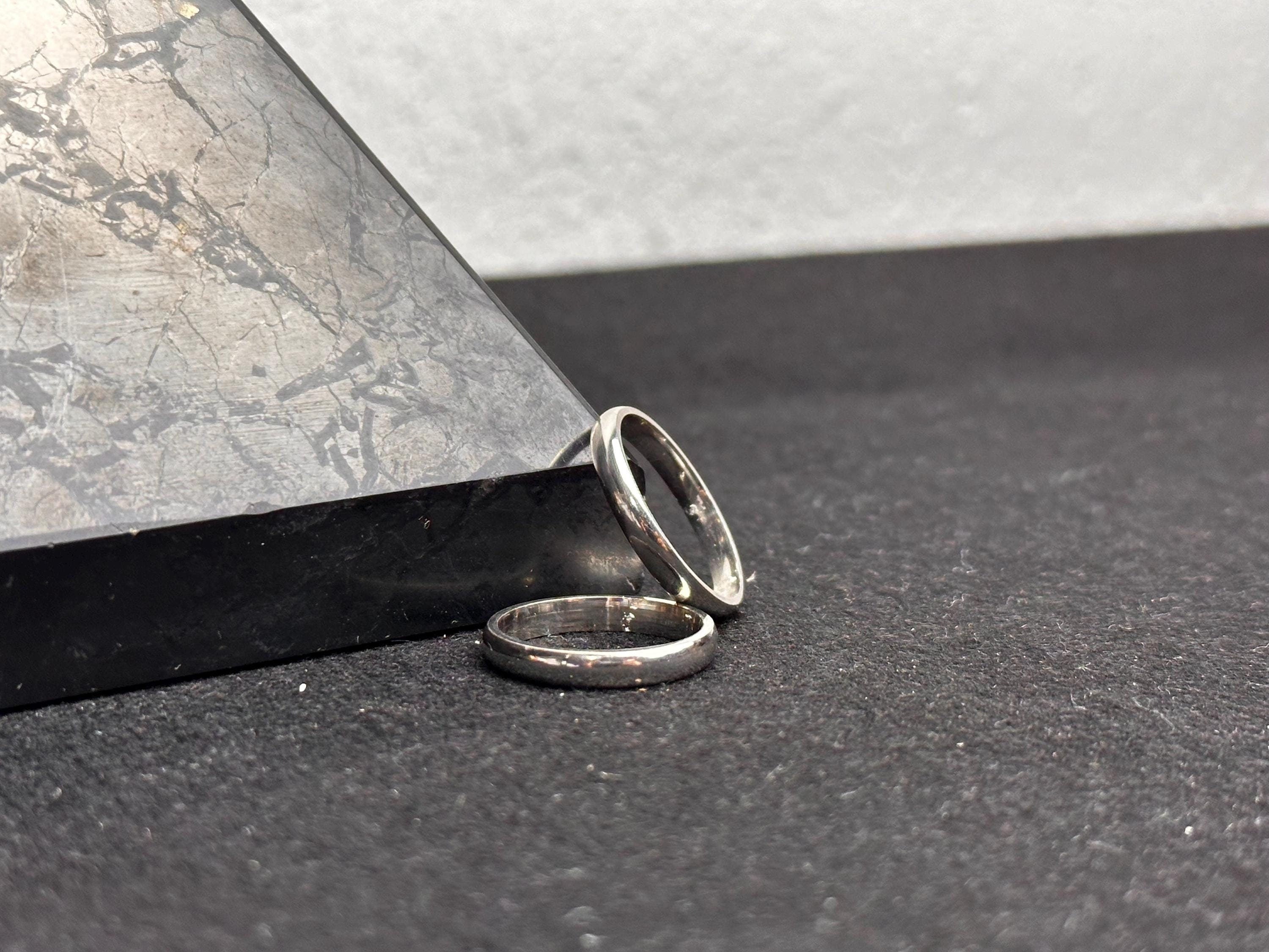 Minimalist Sterling Silver Wedding Ring: Flat Band Promise Ring