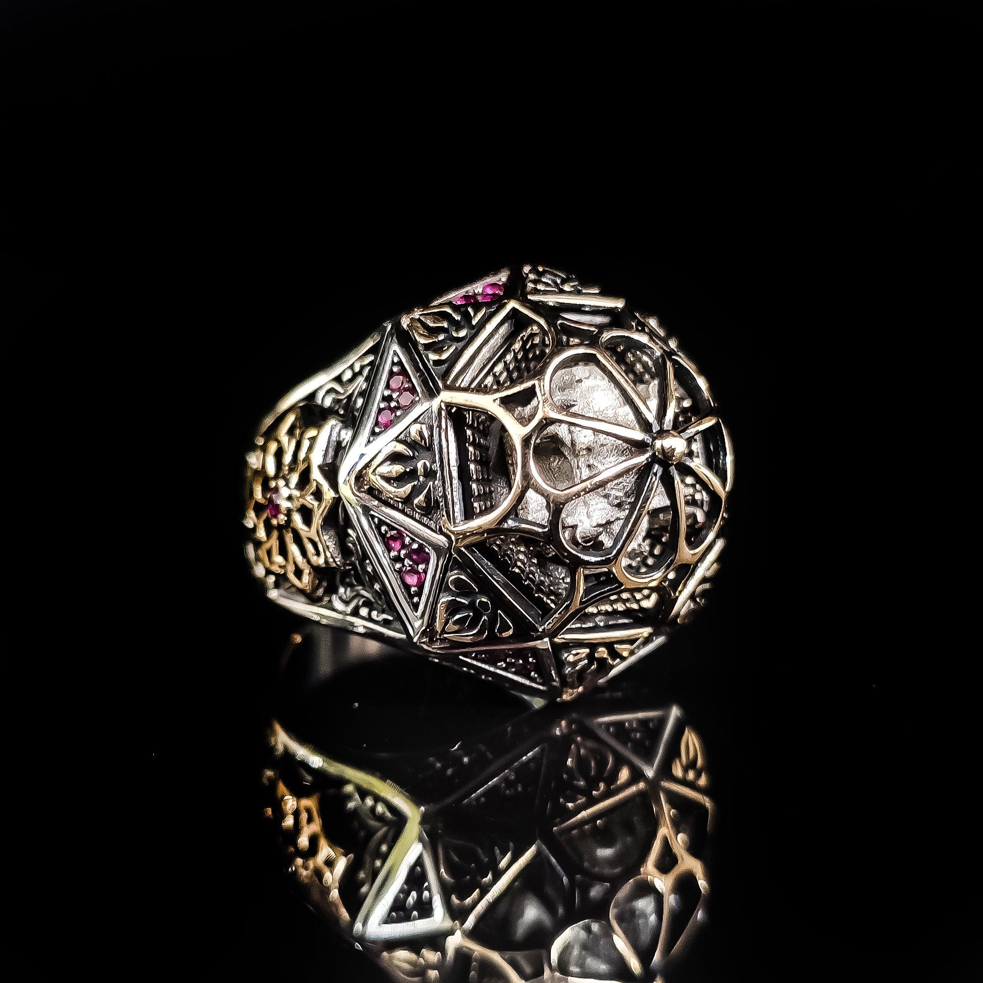 Taj Mahal Ring: Handmade Sterling Silver Statement (Men's Size Available)