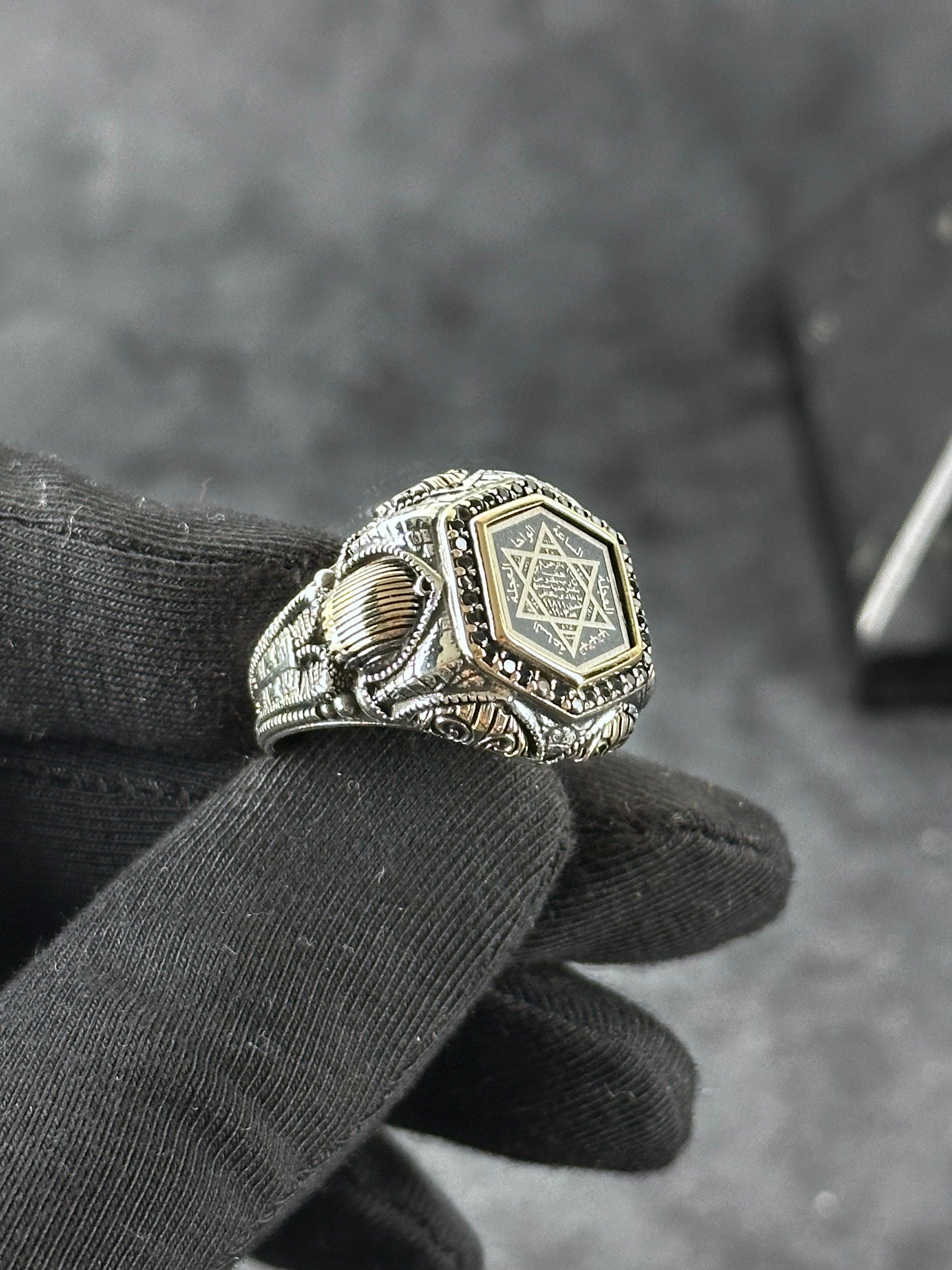 Sterling Silver Ring: Solomon King Design - Handmade Statement Jewelry