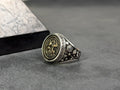 Sterling Silver Gemini Ring - Dainty Astrology Signet Band