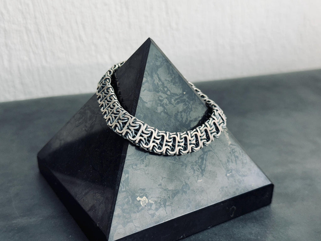 Viking Sterling Silver Bracelet - Bold Franco Link Chain for Men