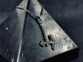 Silver Axe & Skull Necklace: Edgy Gothic Pendant