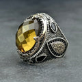 Engraved Sultanite Ring: Sterling Silver Jewelry (Color Changing Gem)