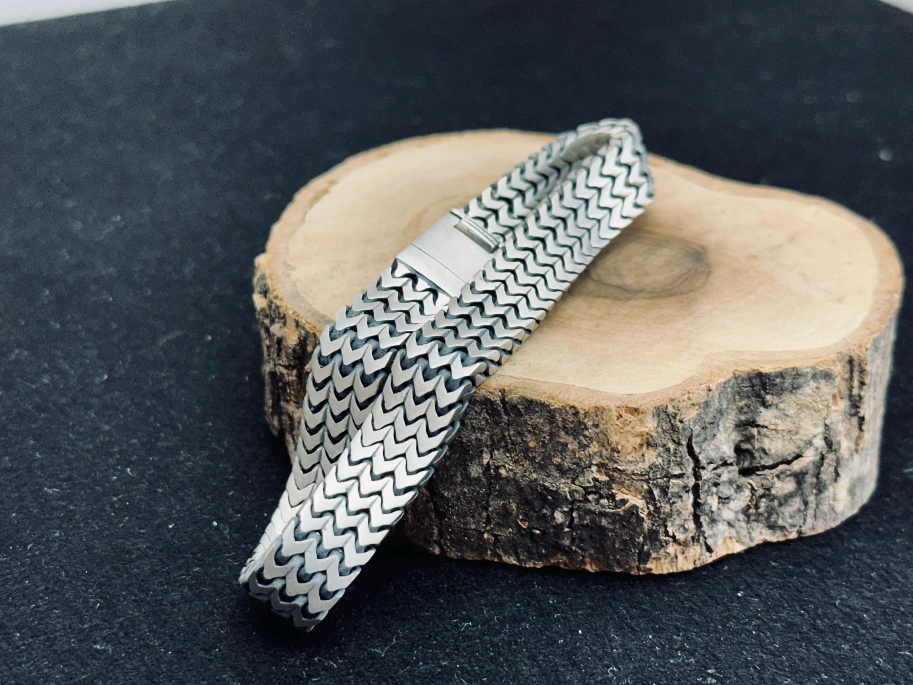 Men's Chain Bracelet: Sterling Silver Handmade - 925 Silver