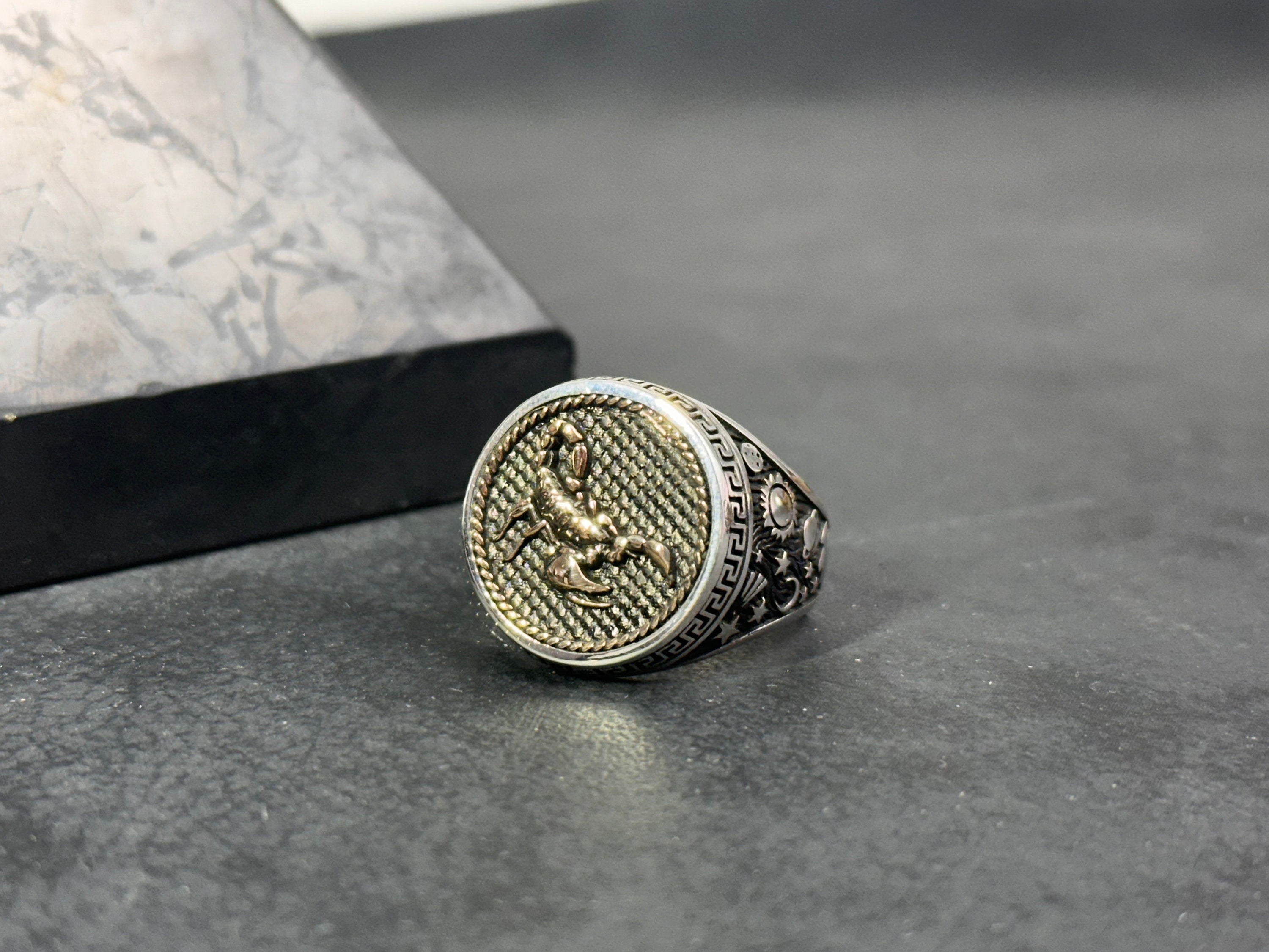 Sterling Silver Scorpio Ring: Zodiac Astrology Jewelry