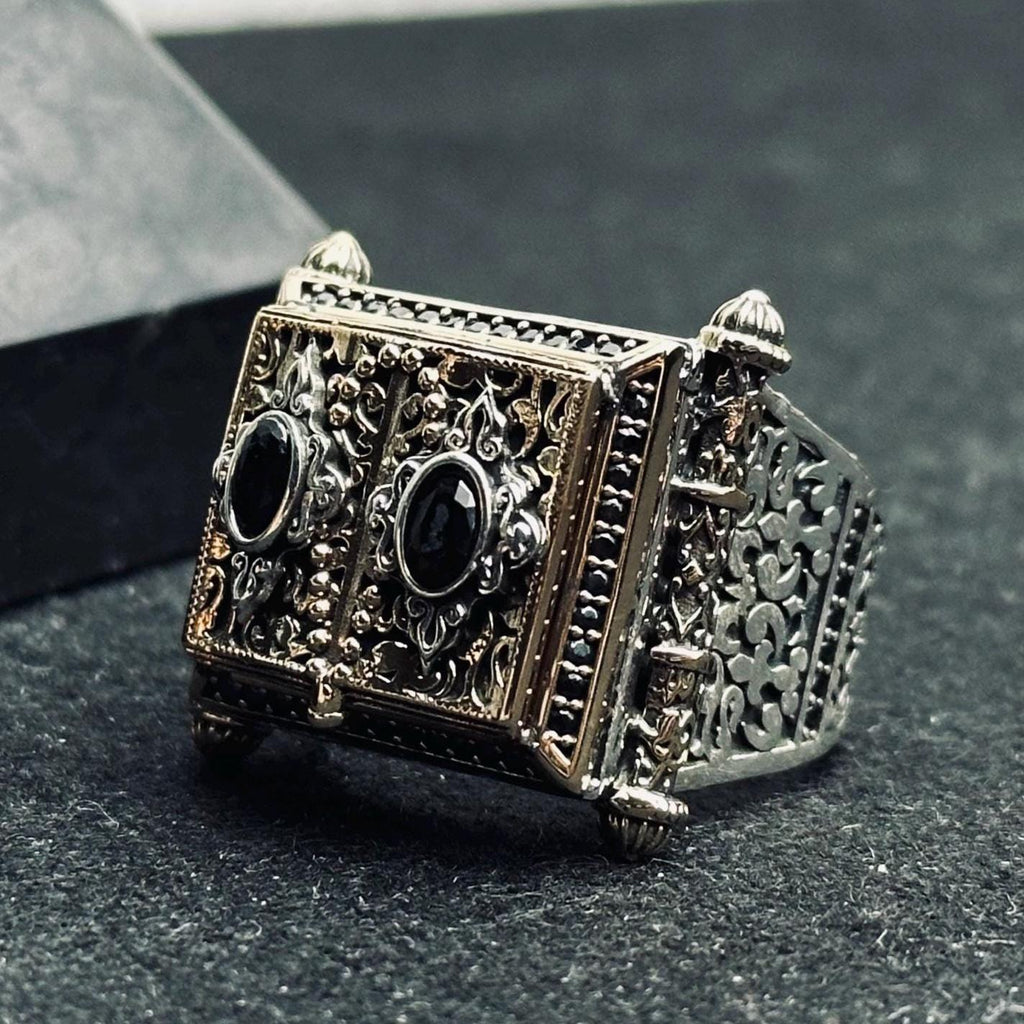 Book Design Ring: Handmade Sterling Silver Jewelry (Unisex)
