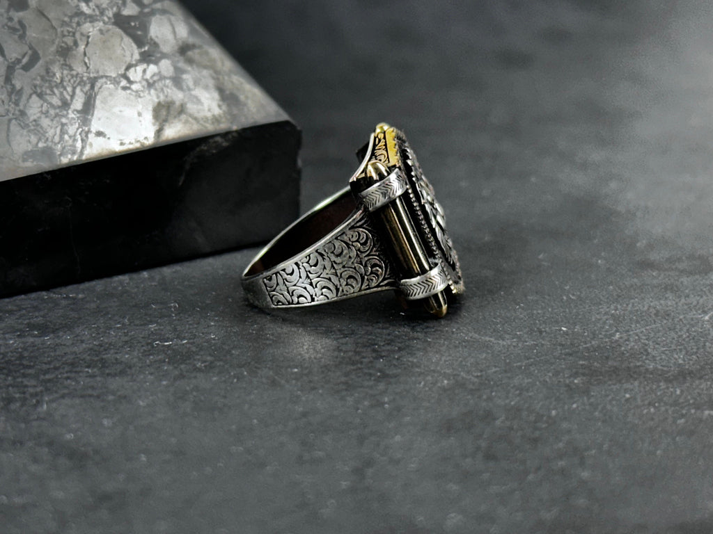 Sterling Silver Leo Ring: Handmade Zodiac Design - Men's Statement