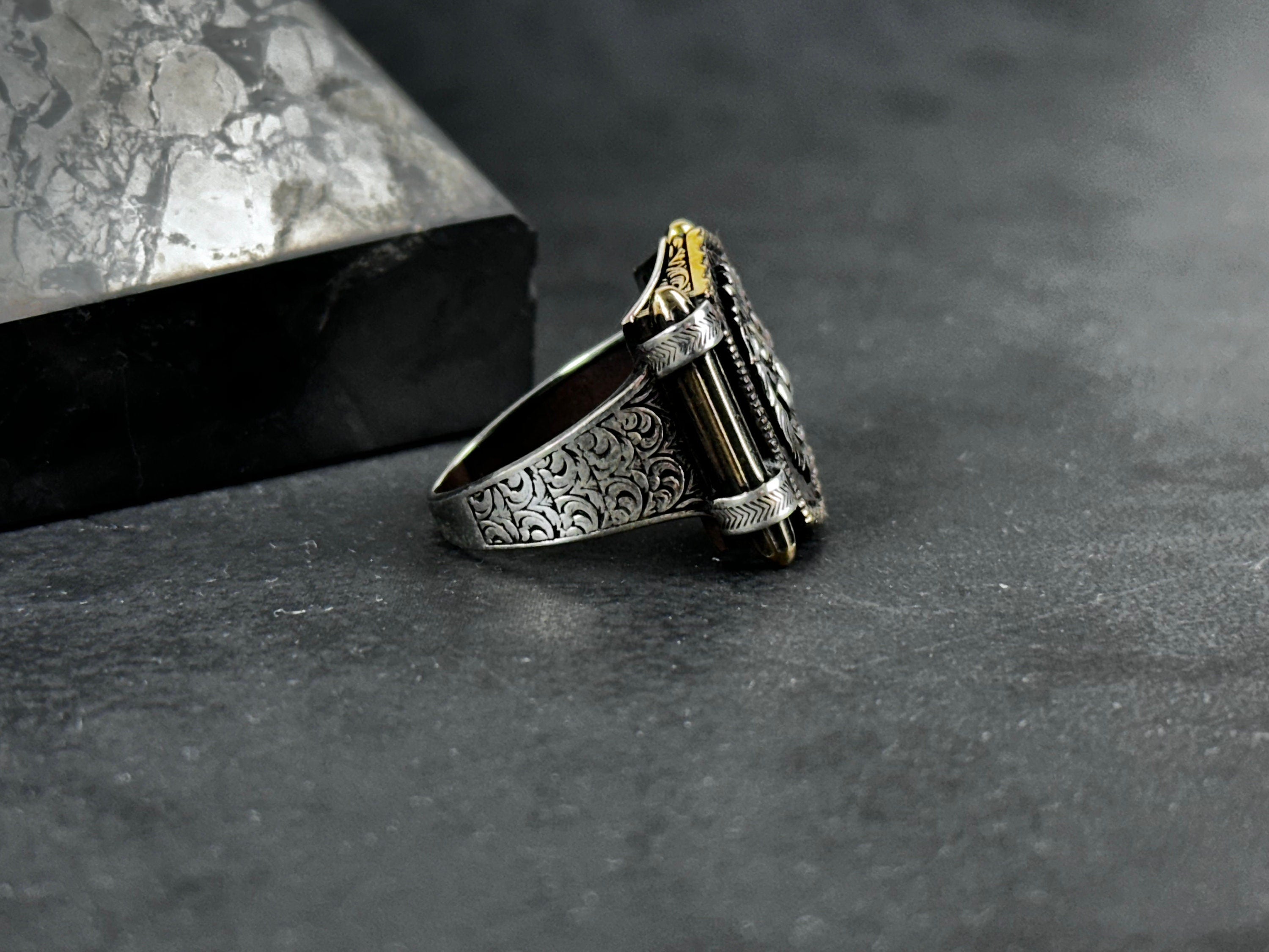 Sterling Silver Leo Ring: Handmade Zodiac Design - Men's Statement