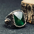 Colombian Emerald Ring: Handmade Sterling Silver Statement Jewelry