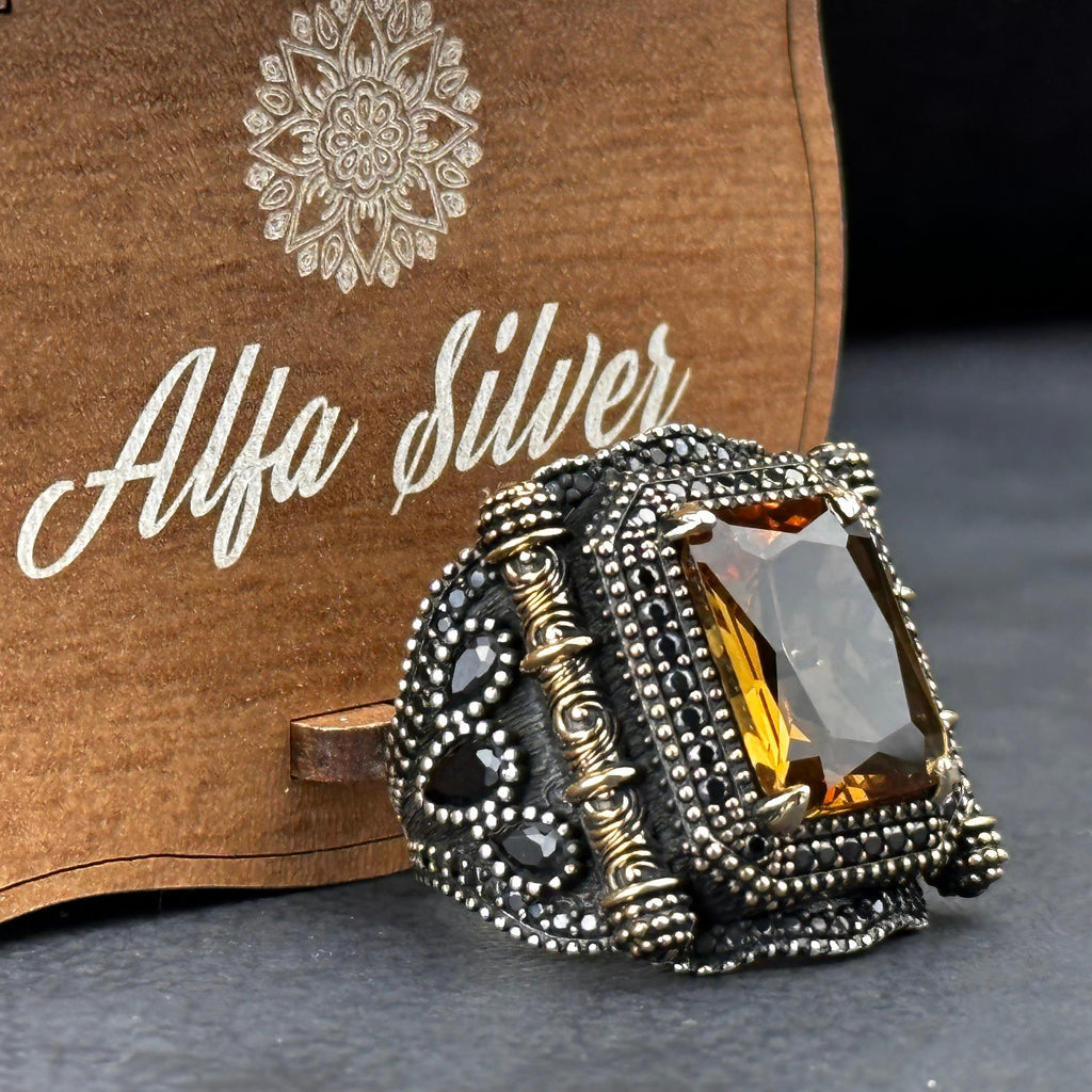 Sultanit Ring: Color-Change Gemstone - Handmade Sterling Silver