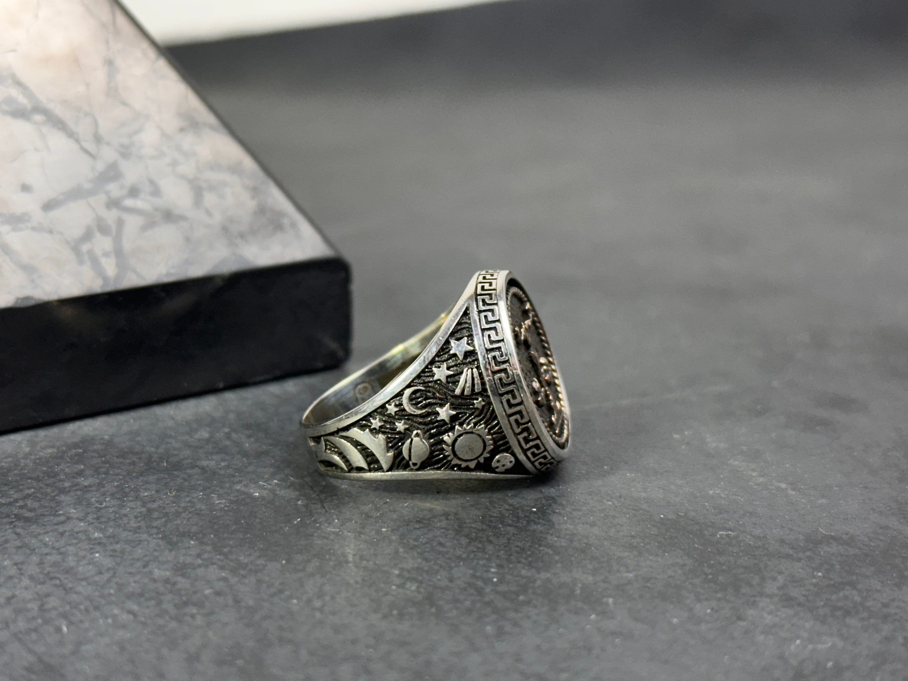 Libra Ring: Sterling Silver Astrology Jewelry (Zodiac Sign, Dainty)