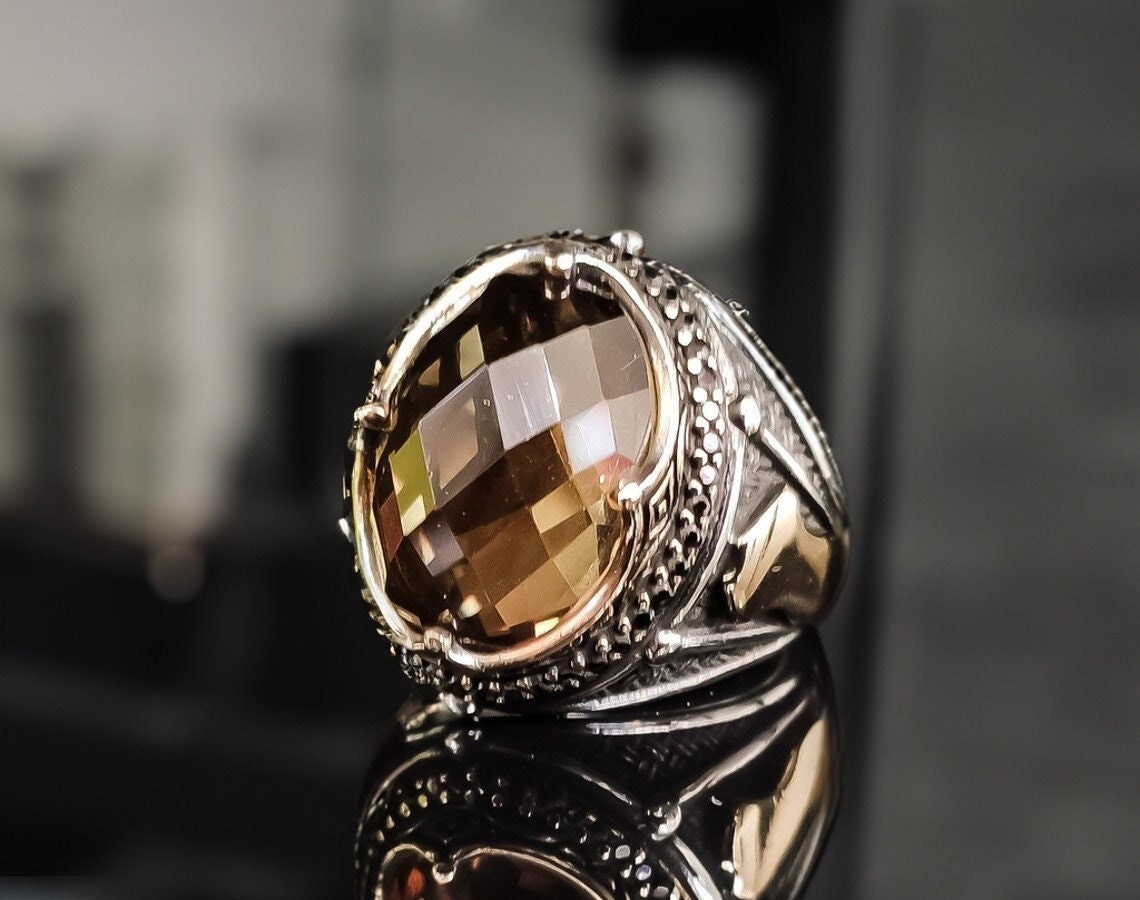 Unisex Sultanit Ring, Sterling Silver (Handmade, Color-Shift Stone)