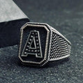 Signet Ring: Sterling Silver Monogram Design (Custom Sizes Available)