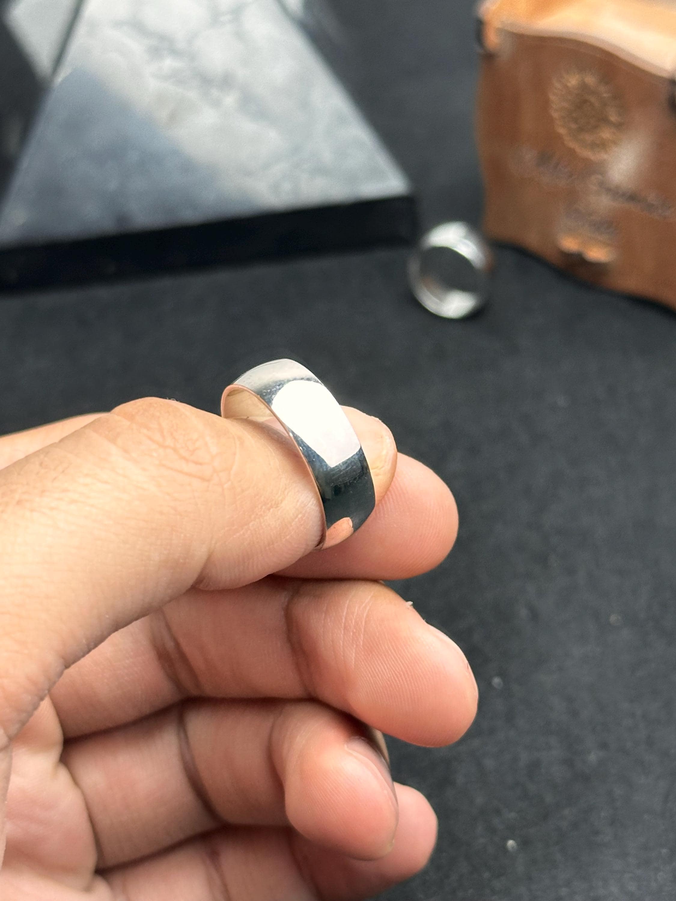 Sterling Silver Couple Ring Set - Personalized Wedding Bands
