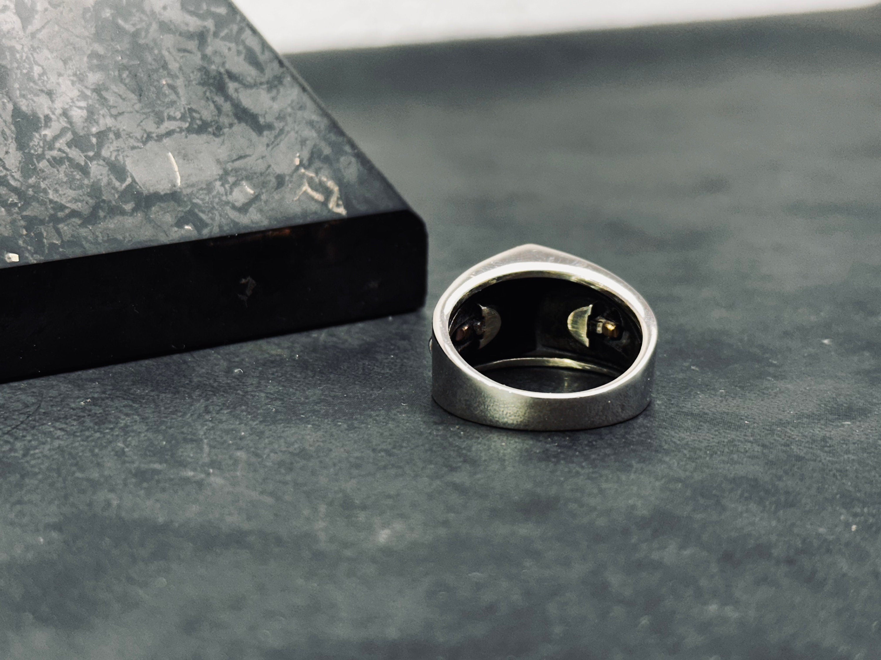 Greek Sterling Silver Bullet Ring (Handmade, Men's Size)