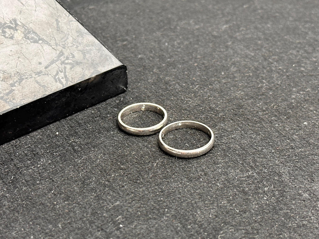Minimalist Sterling Silver Wedding Ring: Flat Band Promise Ring