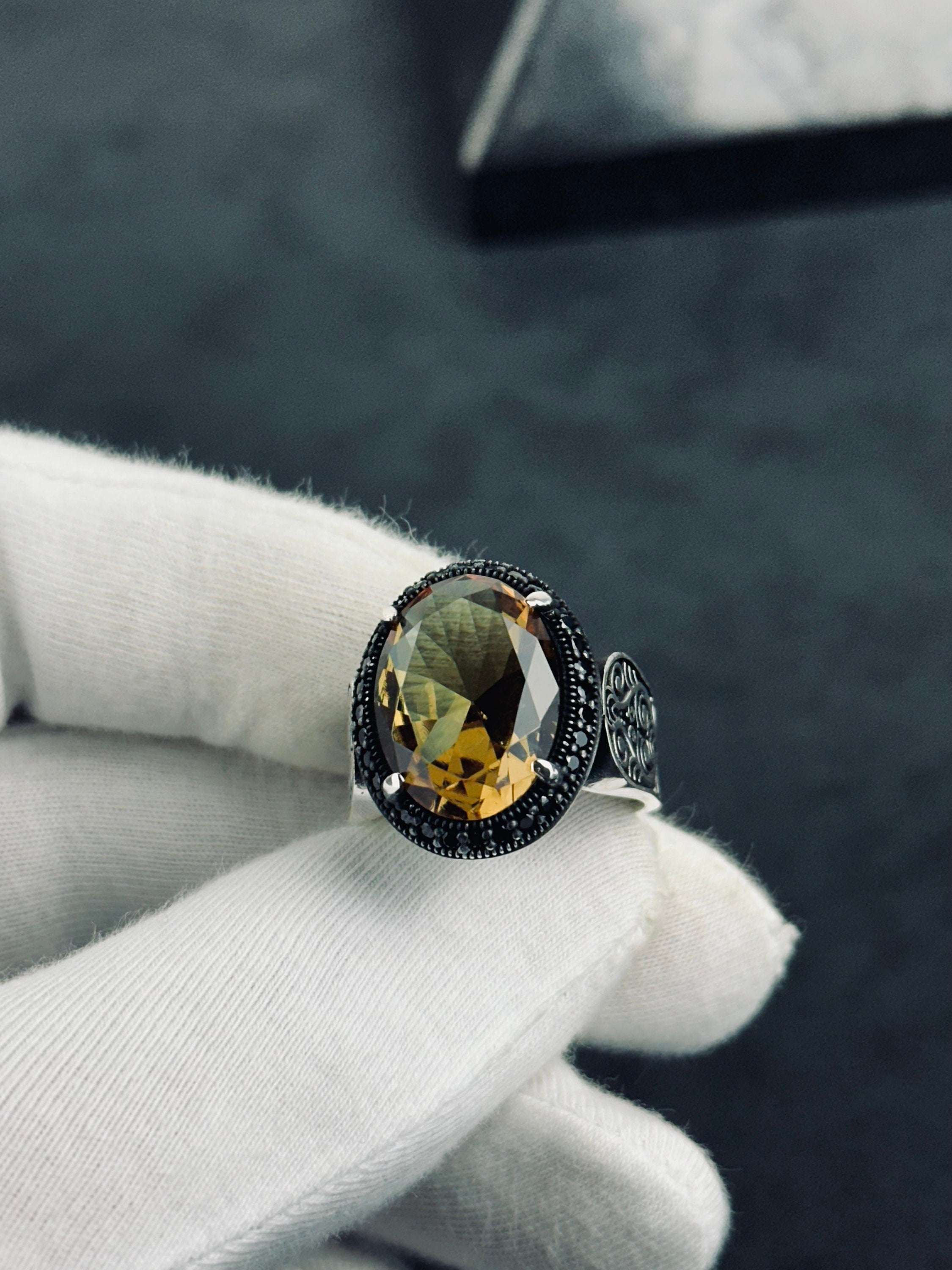 Sultanite Oval Ring - Color Changing Gemstone in Sterling Silver