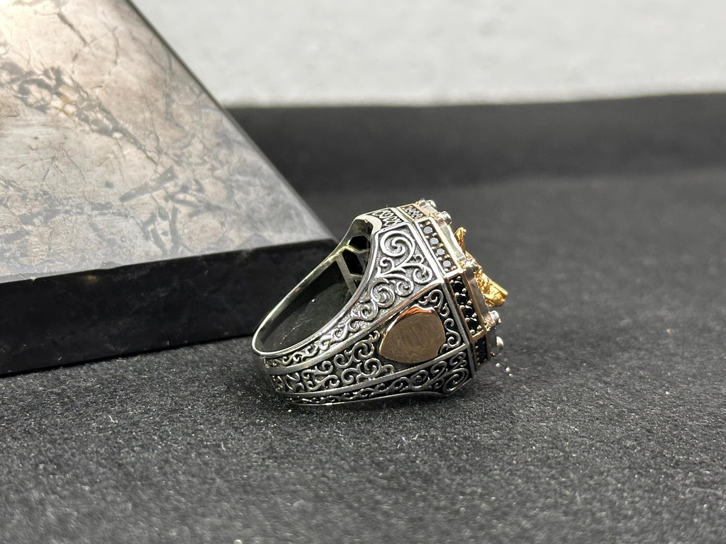 Wolf Signet Ring: Men's Sterling Silver Statement (Handmade)