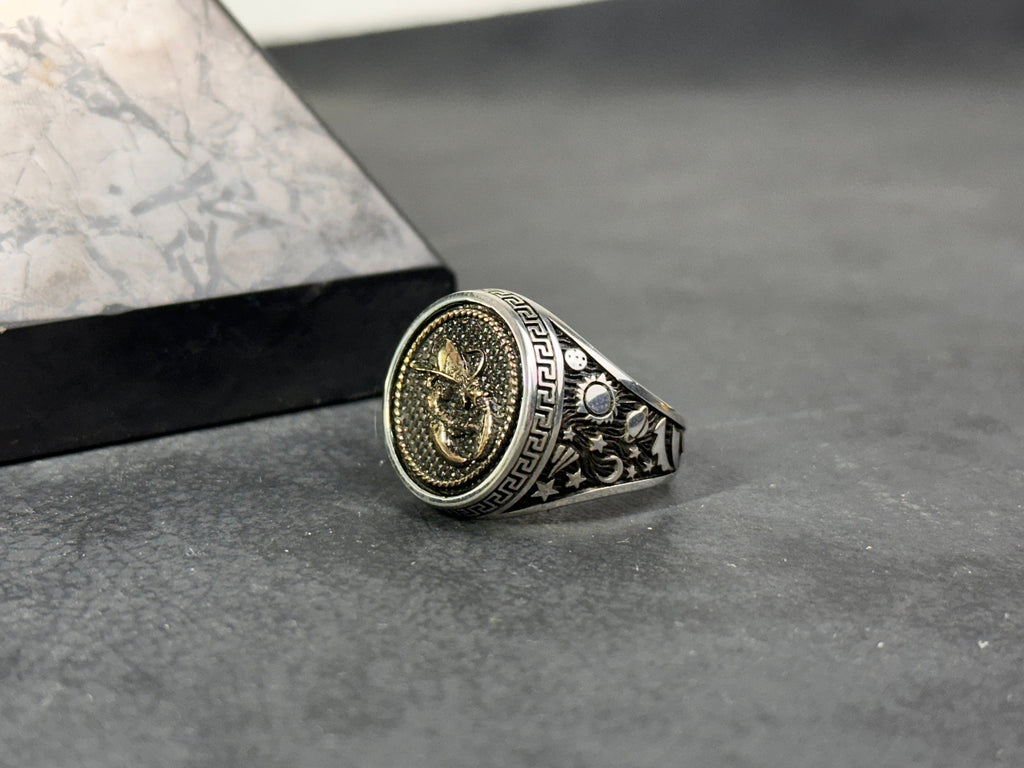 Cancer Zodiac Ring - Dainty Sterling Silver Astrology Band