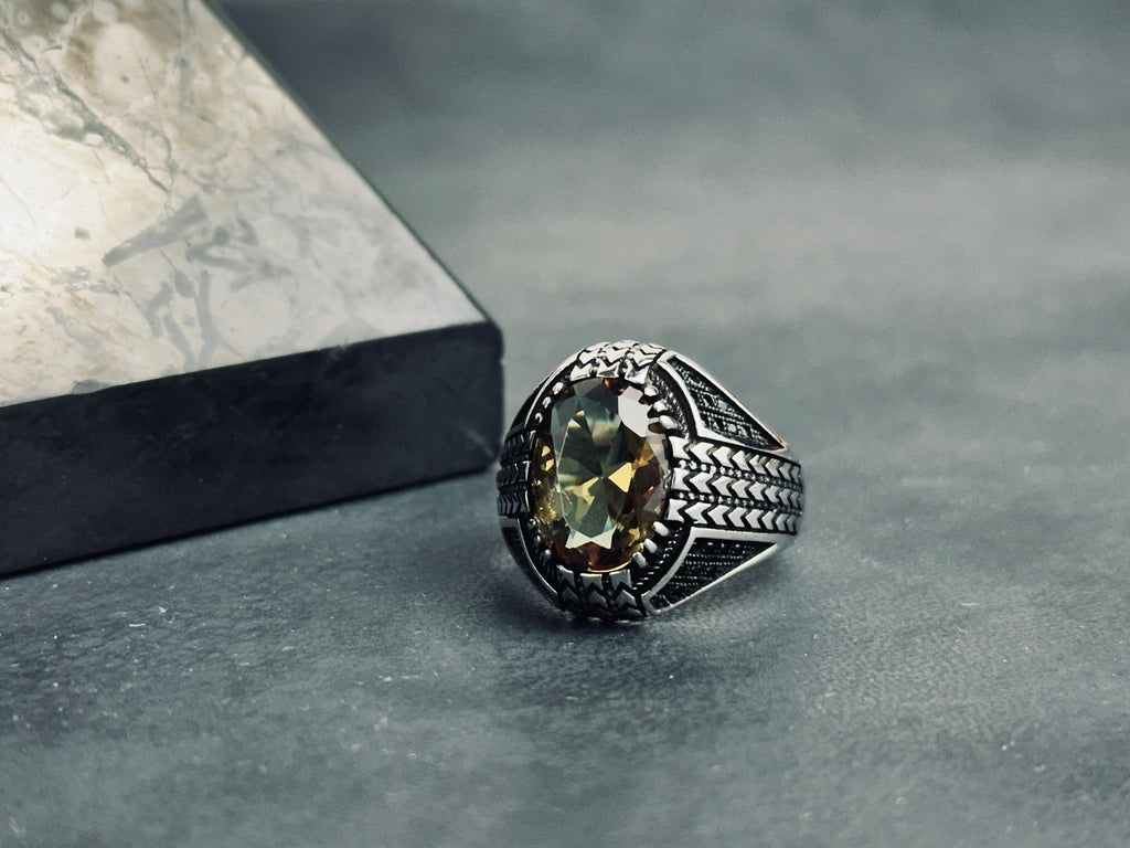 Diaspore Gemstone Ring, Sterling Silver, Color-Shift Sultanit (Handmade)