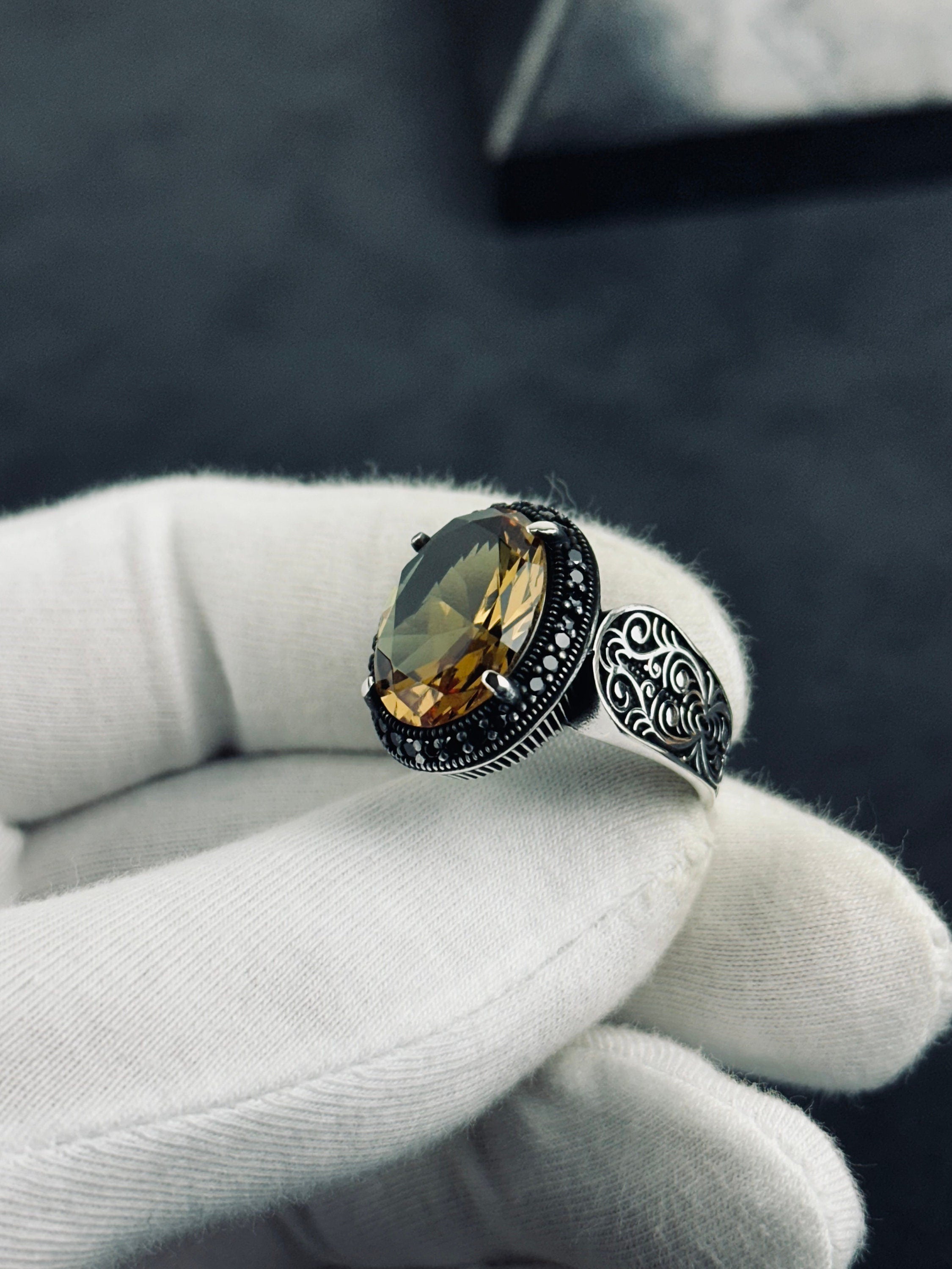 Sultanite Oval Ring - Color Changing Gemstone in Sterling Silver