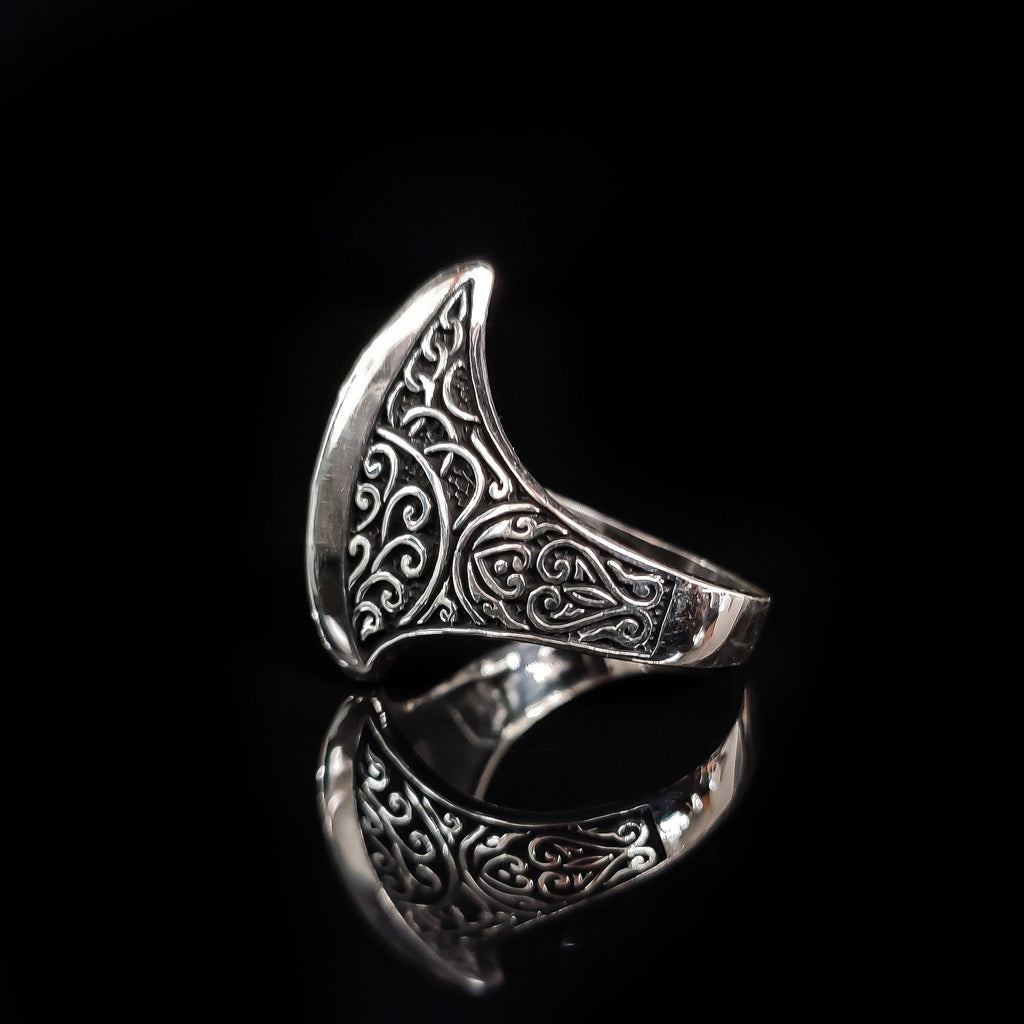 Ouroboros Sterling Silver Ring, Men's Gothic Eternity Style (Handmade)