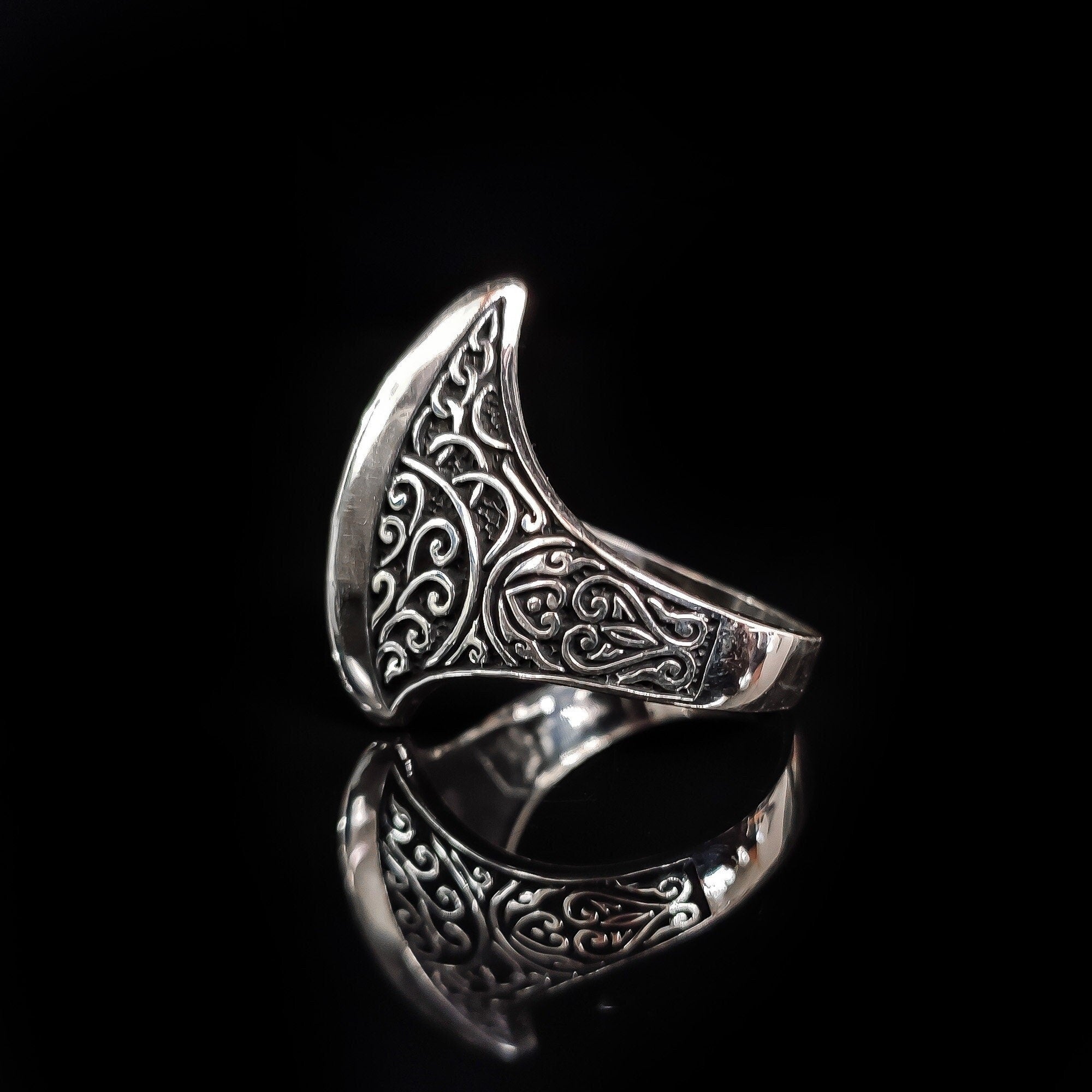 Ouroboros Sterling Silver Ring, Men's Gothic Eternity Style (Handmade)