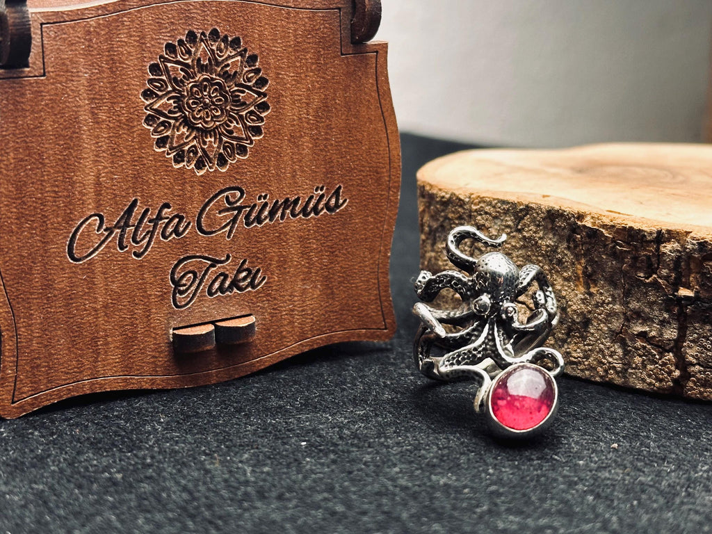 Octopus Sterling Silver Ring - Unique Handmade Sea Jewelry