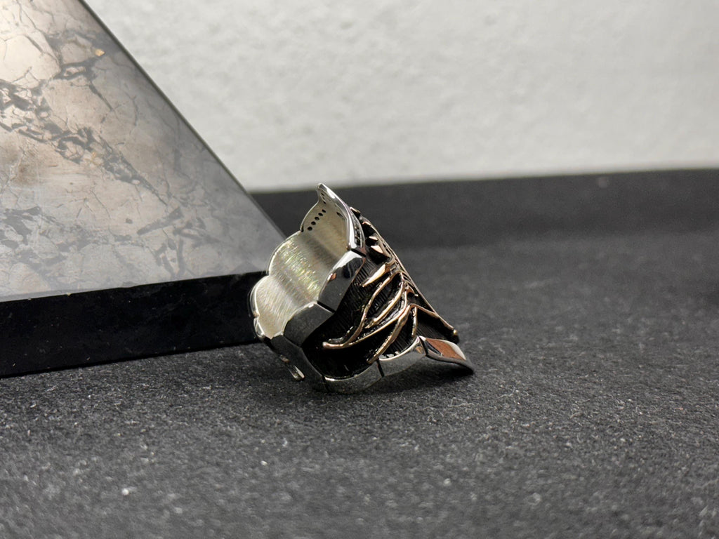 Seal of Solomon Ring: Handmade 925 Sterling Silver Thumb Band