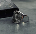 Yggdrasil Tree of Life Ring - Sterling Silver Men's Jewelry