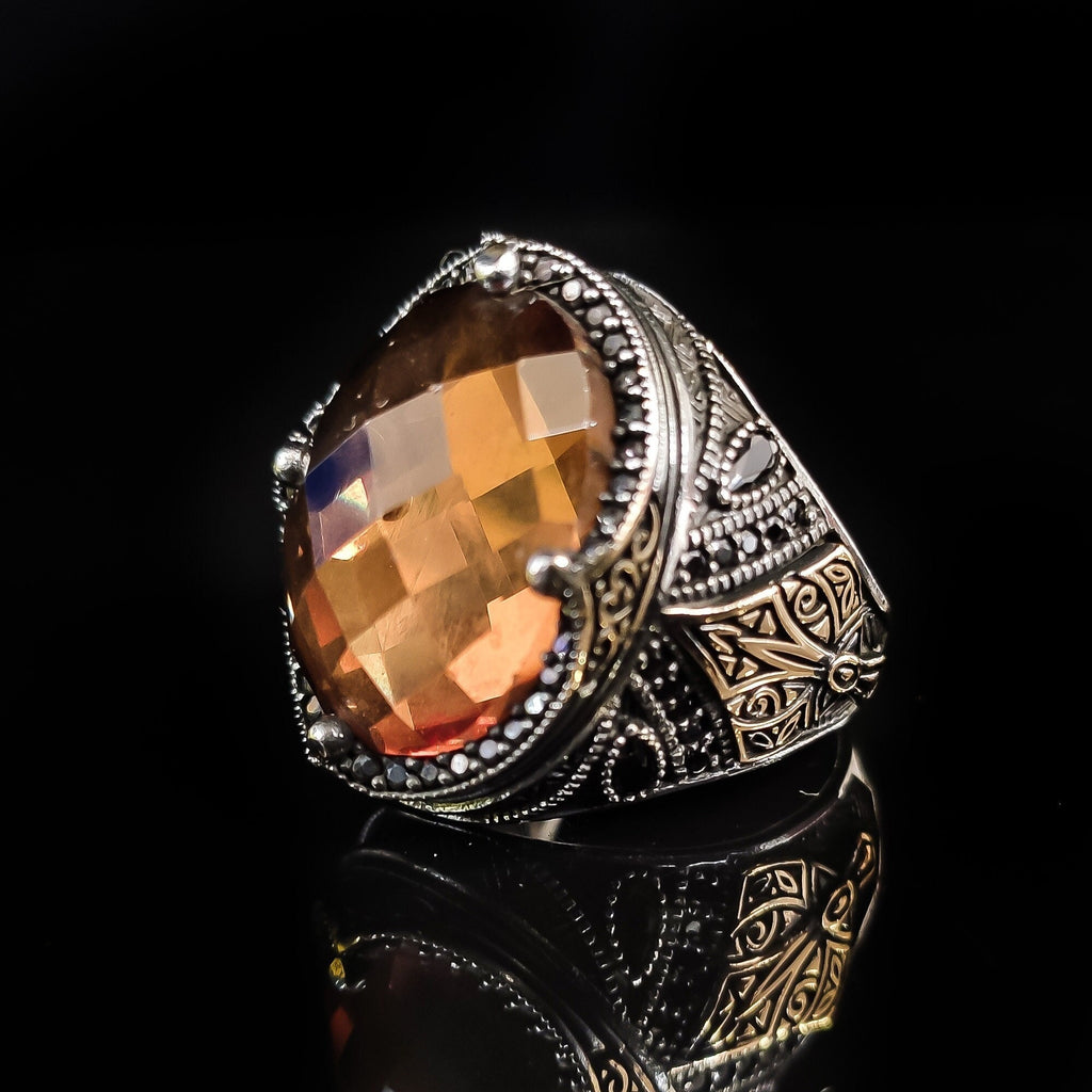 Sterling Silver Ring: Rare Sultanit Gemstone - Handmade Statement Jewelry