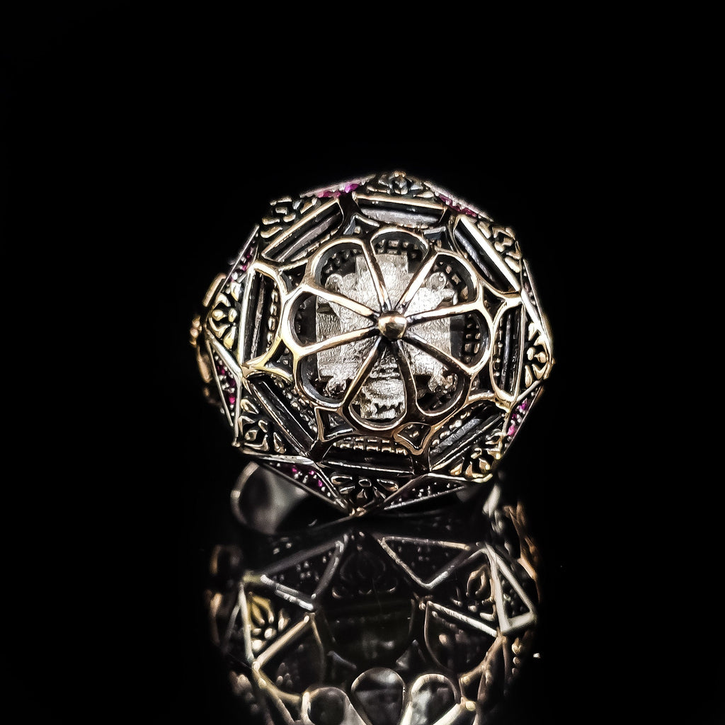 Taj Mahal Ring: Handmade Sterling Silver Statement (Men's Size Available)