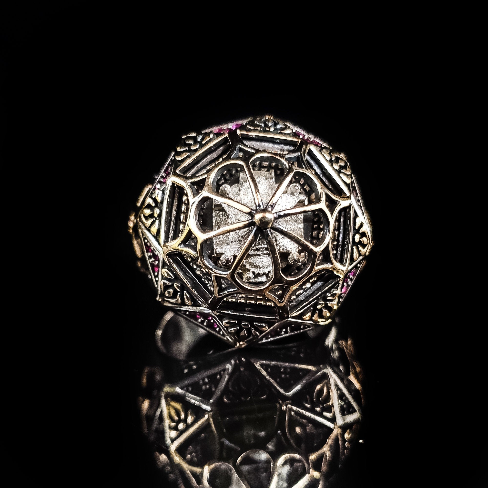 Taj Mahal Ring: Handmade Sterling Silver Statement (Men's Size Available)