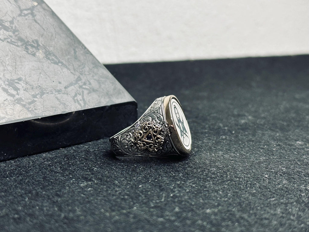 Zulfiqar Sword Ring, Sterling Silver Hazrat Ali (Men's Statement Band)
