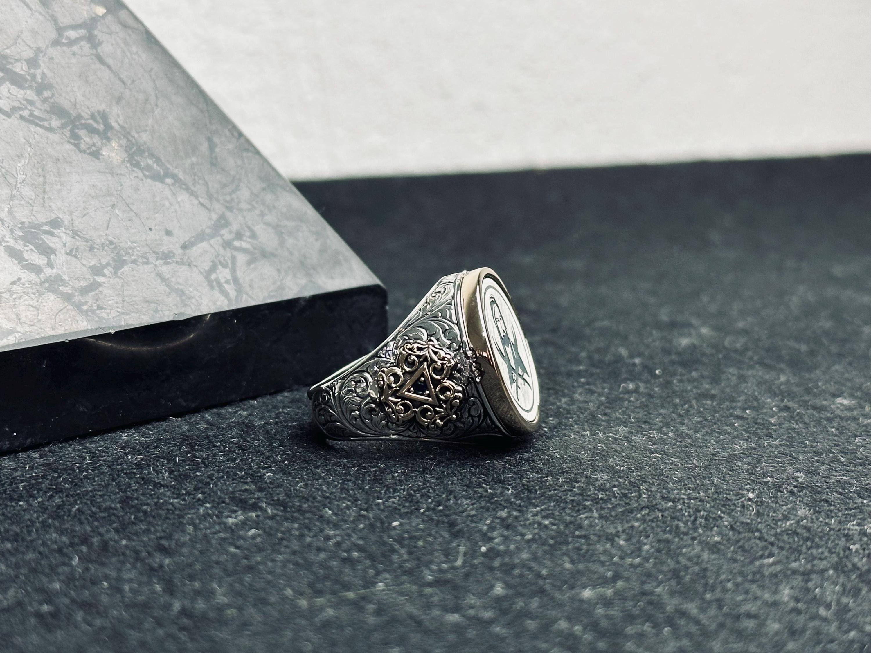 Zulfiqar Sword Ring, Sterling Silver Hazrat Ali (Men's Statement Band)