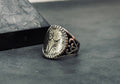Sterling Silver Eagle Ring, Handmade Bold Design (Men's Size)