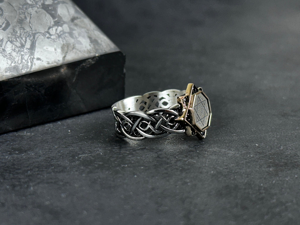 Solomon King Ring: Sterling Silver Minimalist Design - Adjustable Fit