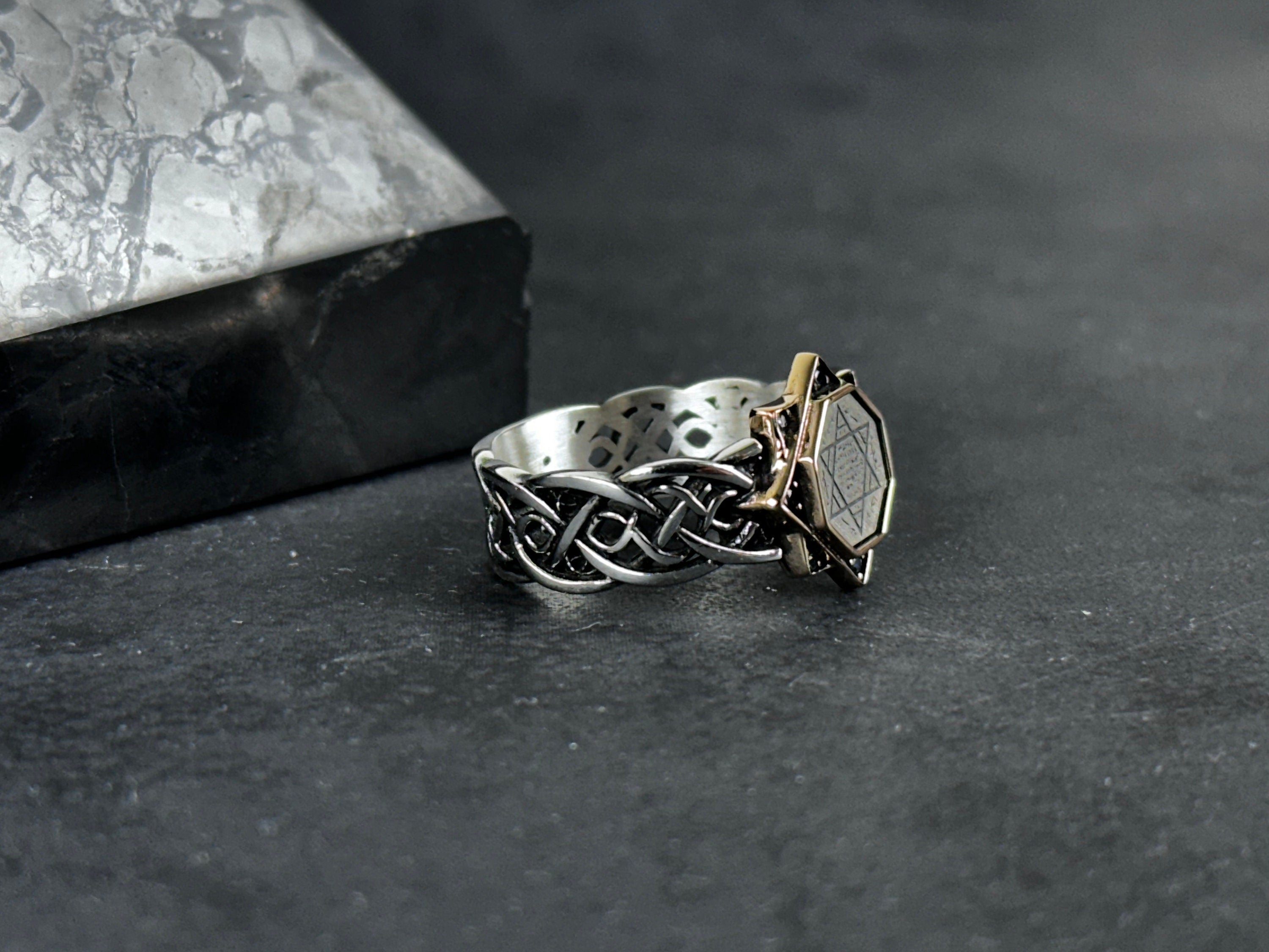 Solomon King Ring: Sterling Silver Minimalist Design - Adjustable Fit
