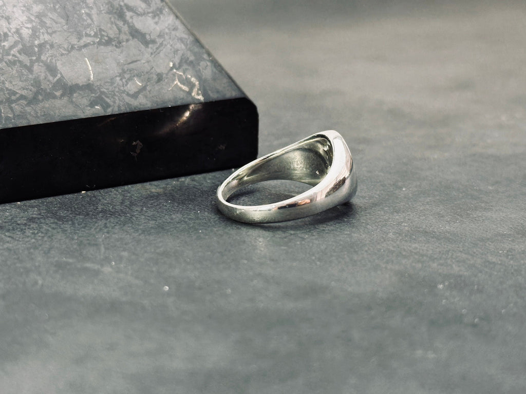 Sterling Silver Signet Ring: Personalized Initials (Men's Sizes)