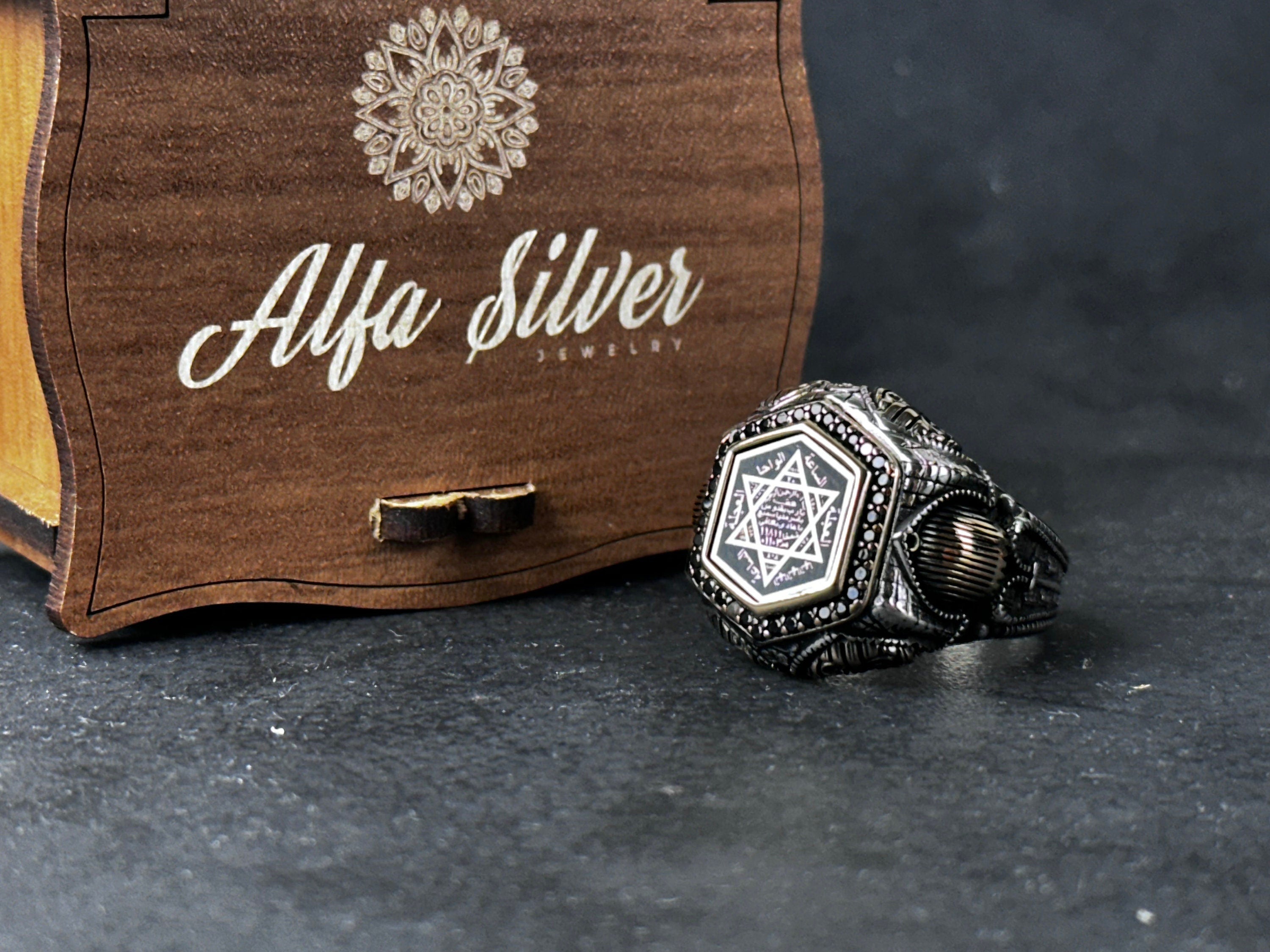 Sterling Silver Ring: Solomon King Design - Handmade Statement Jewelry