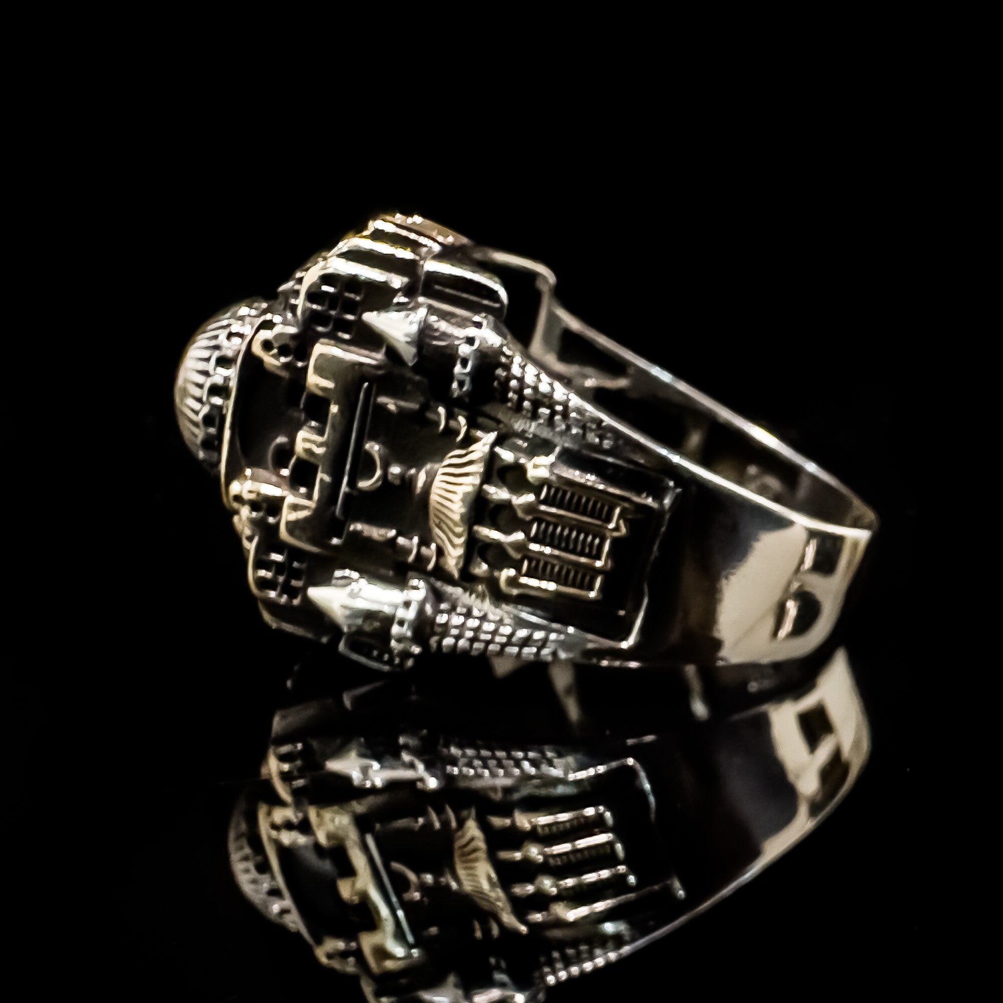 Mosque Ring: Handmade Sterling Silver (Men's Islamic Jewelry)