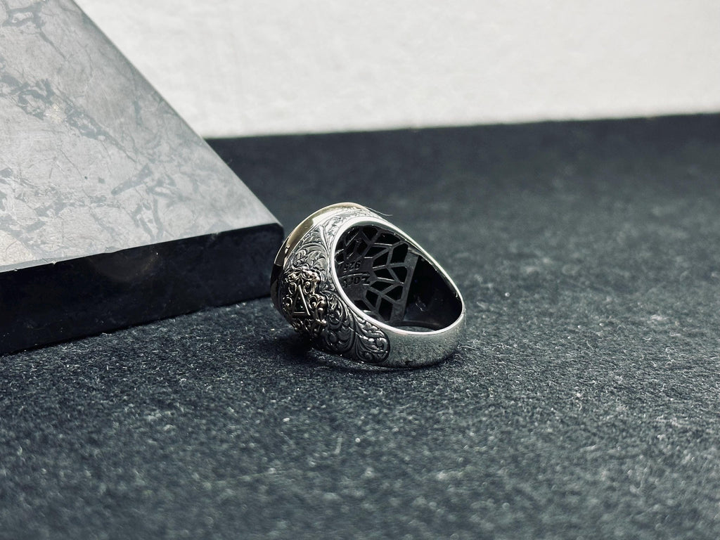 Zulfiqar Sword Ring, Sterling Silver Hazrat Ali (Men's Statement Band)