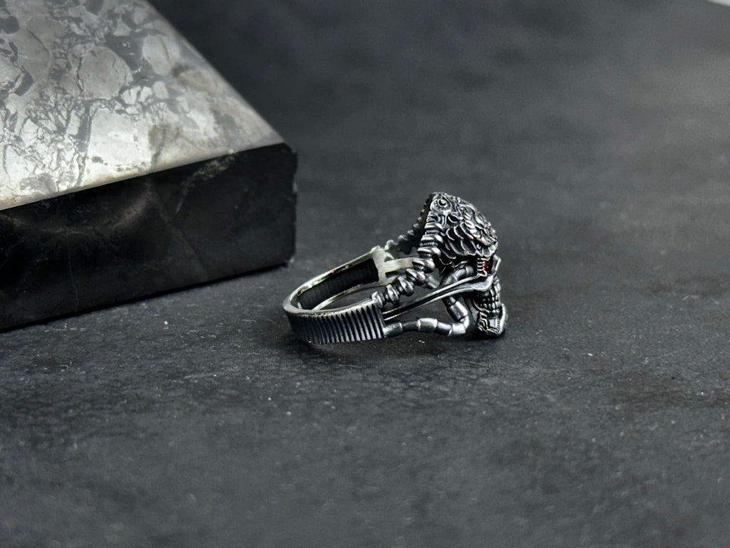 Jawless Skull Ring: Gothic Sterling Silver (Handmade Statement Piece)