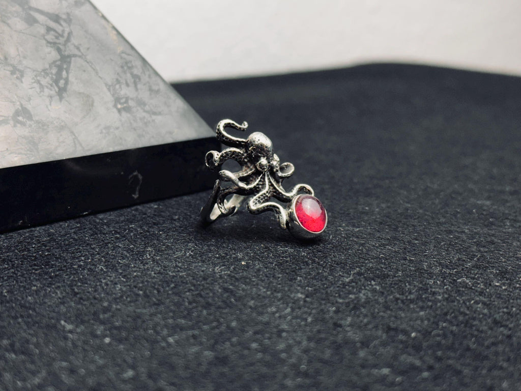 Octopus Sterling Silver Ring - Unique Handmade Sea Jewelry
