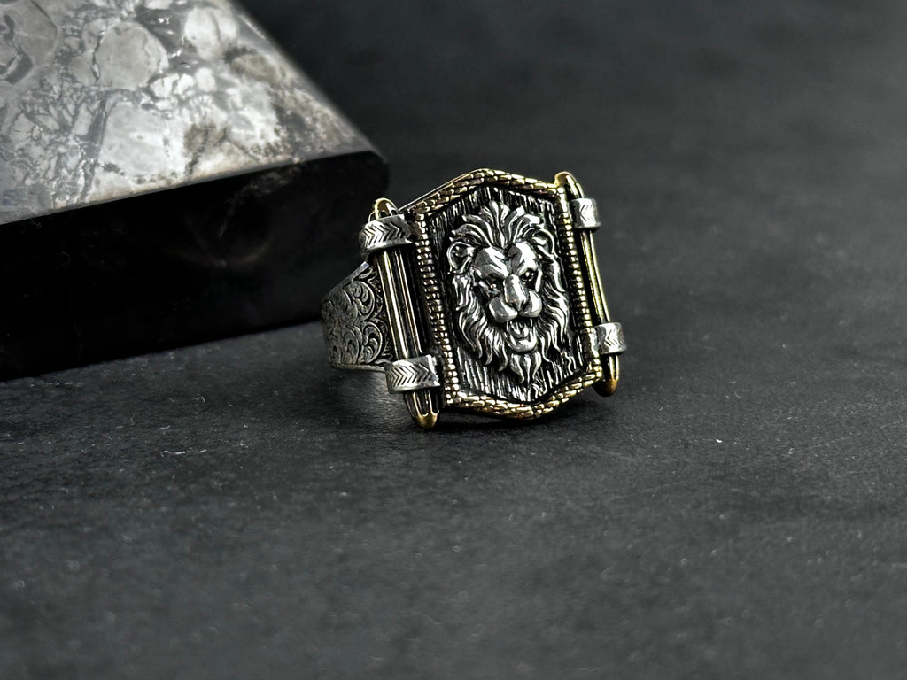 Sterling Silver Leo Ring: Handmade Zodiac Design - Men's Statement